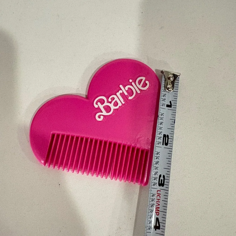 Vintage 1989 Barbie Heart Shaped Hair Comb Hot Pink Avon Mattel Retro Accessory